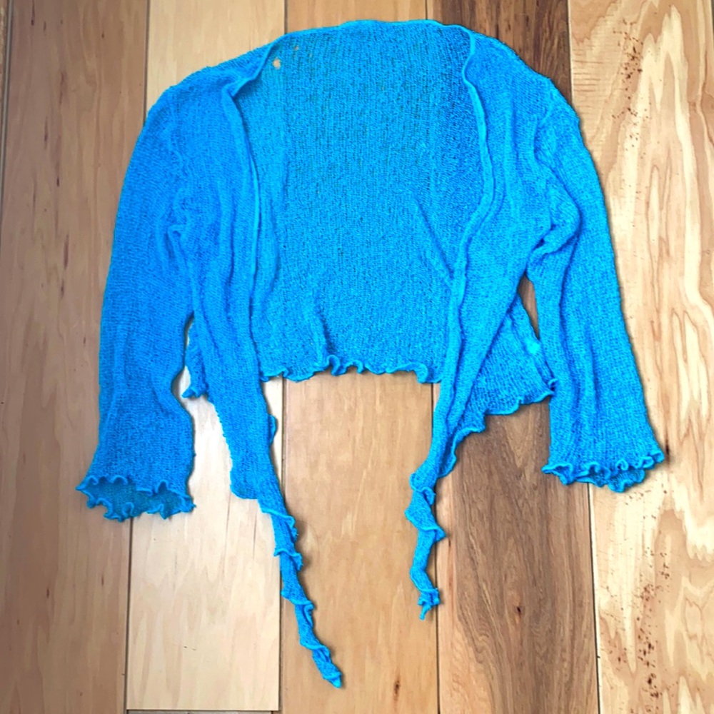 Blue sheer sweater